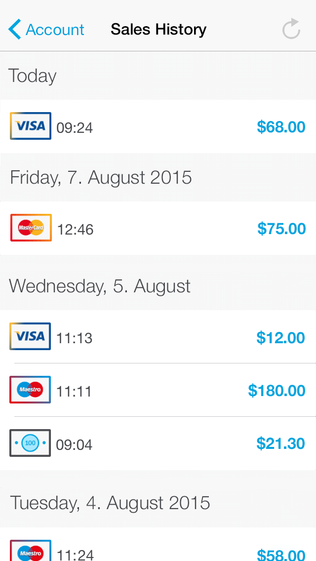 App screen - Overview